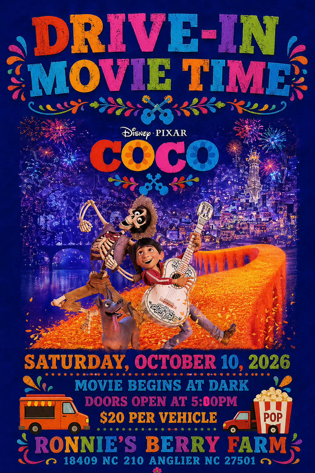 Drive-In Movie: Coco — October 10, 2026